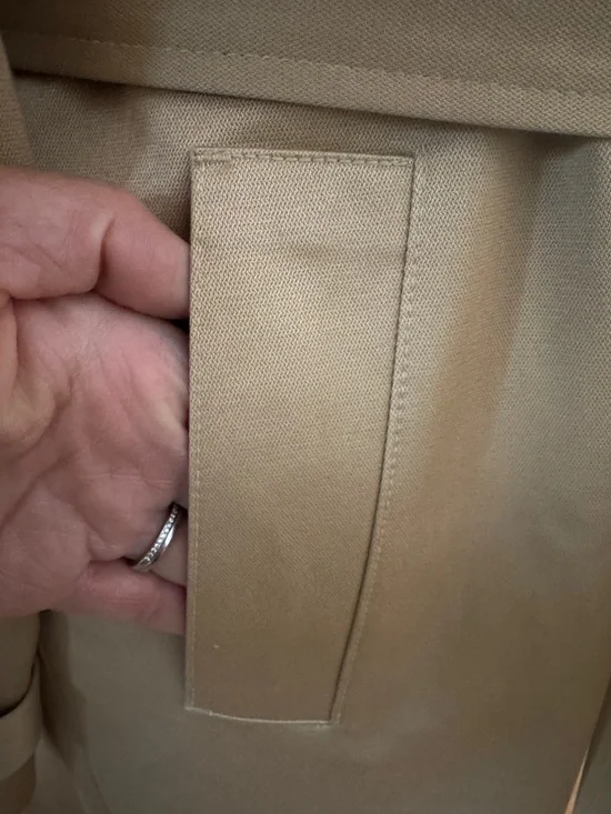 Caslon Cotton Classic Beige Trench Coat with Removable Belt - Picture 8 of 17